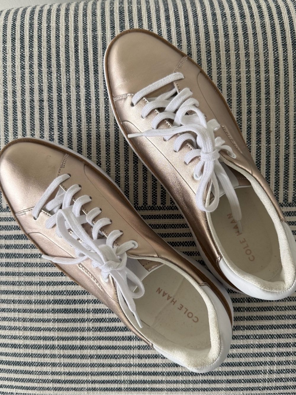 Cole Haan Grandpro Topspin Gold Sneaker NWT